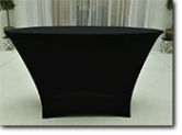 standing table oval with black Cover