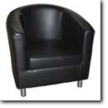 Fauteuil schwarz halbrund